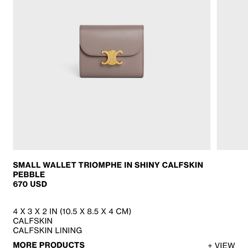 Celine triomphe calfskin wallet